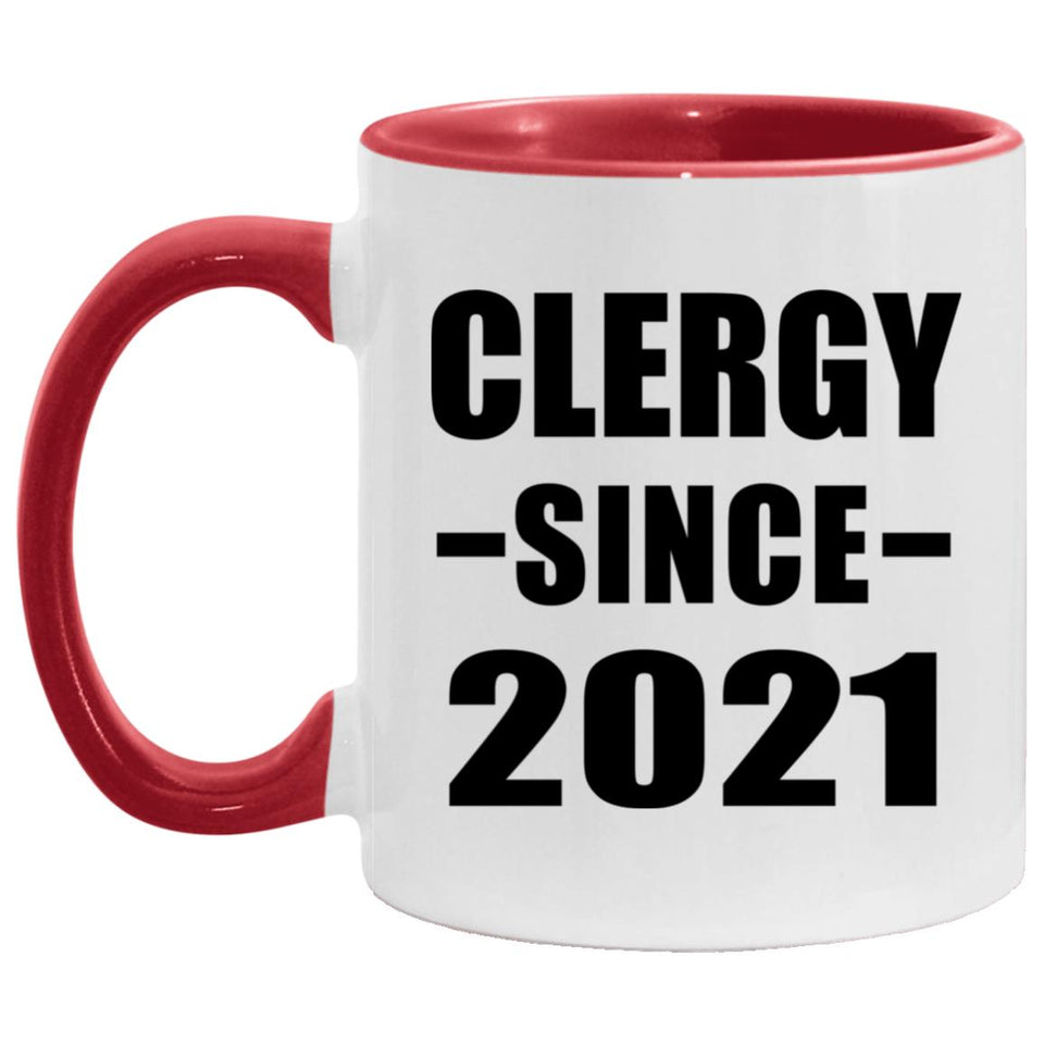 Clergy Since 2021 - 11oz Accent Mug Red