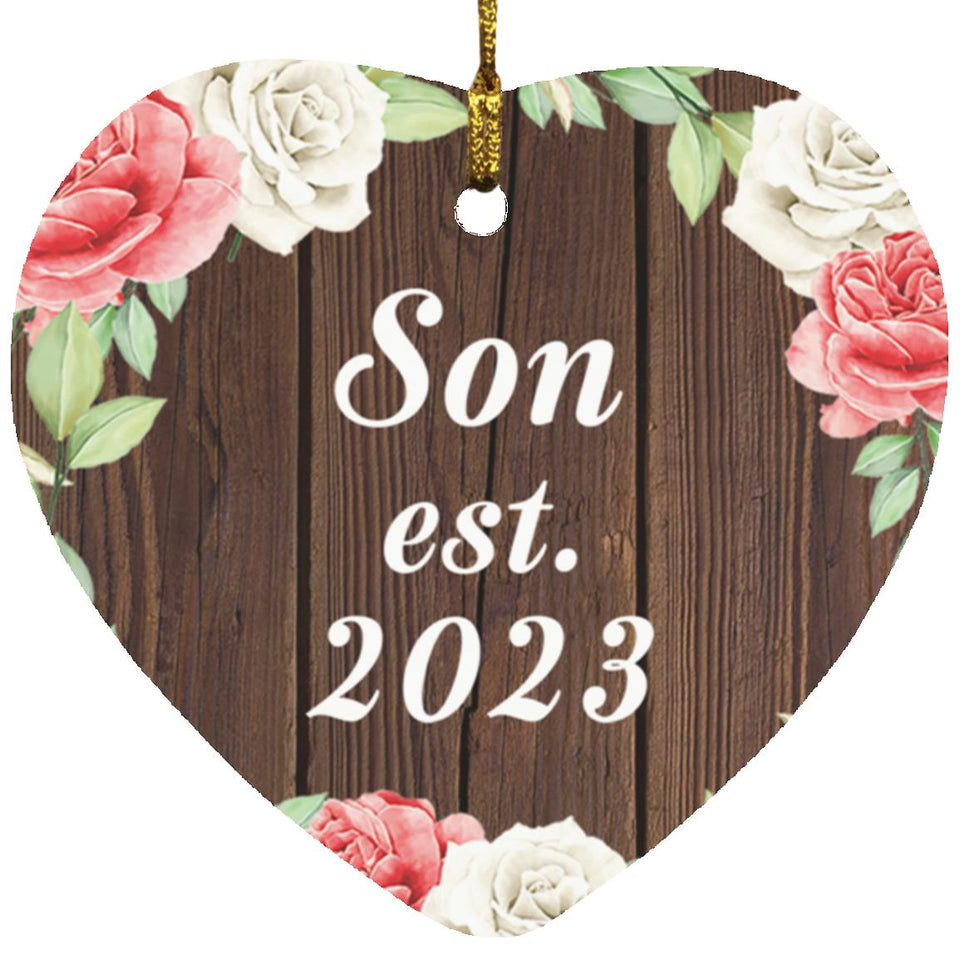 Son Established Est. 2023 - Heart Ornament A