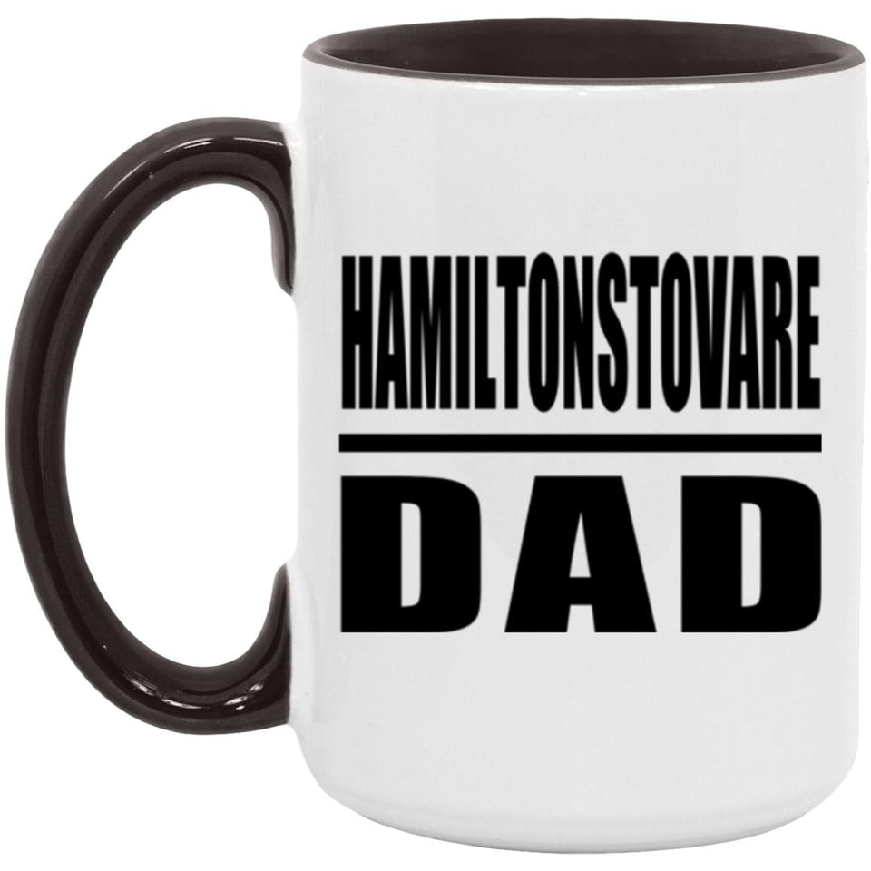 Hamiltonstovare Dad - 15oz Accent Mug Black