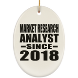 Market Research Analyst Since 2018 - Oval Ornament