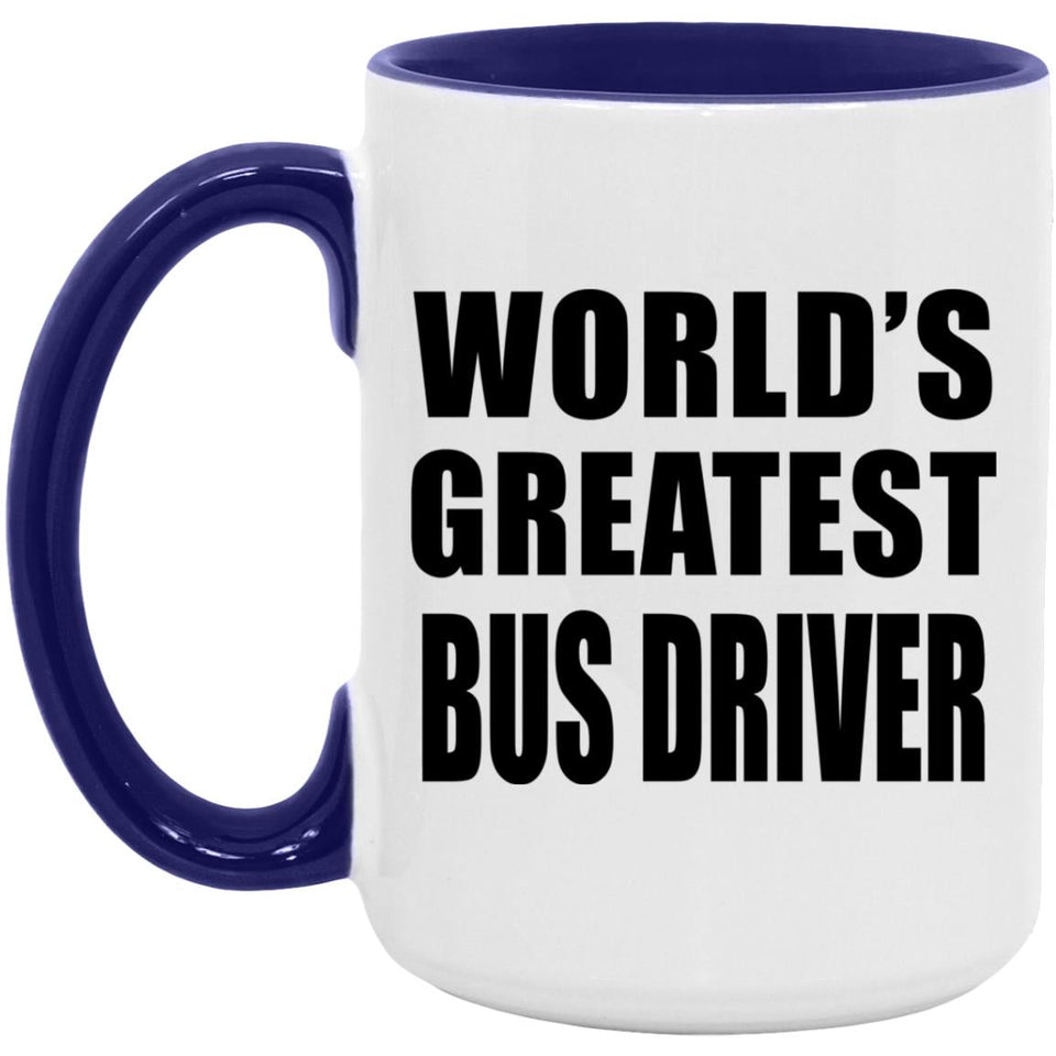 World's Greatest Bus Driver - 15oz Accent Mug Purple