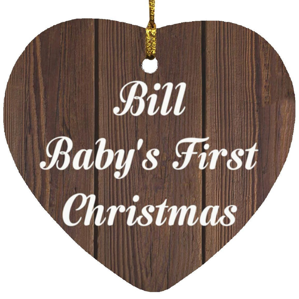 Bill Baby's First Christmas - Heart Ornament D