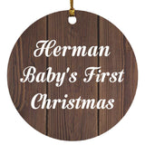 Herman Baby's First Christmas - Circle Ornament D