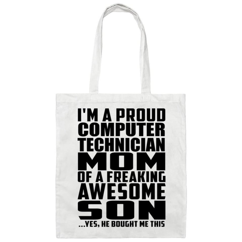 Proud Computer Technician Mom Of Awesome Son - Tote Bag White