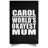 Carol World's Okayest Mum - Poster Portrait