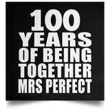 100th Anniversary 100 Years Of Being Mrs Perfect - Poster Square