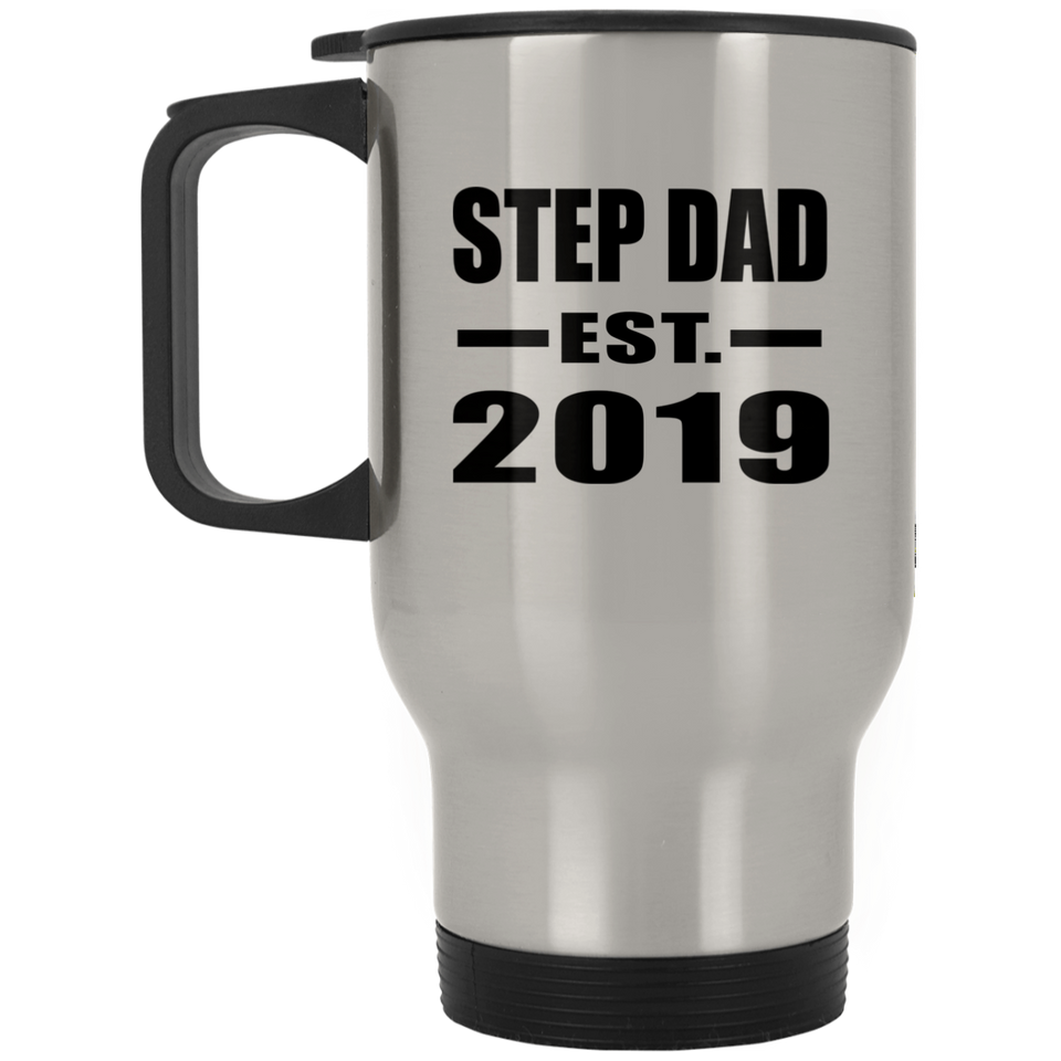 Step Dad Established EST. 2019 - Silver Travel Mug