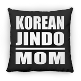 Korean Jindo Mom - Throw Pillow Black