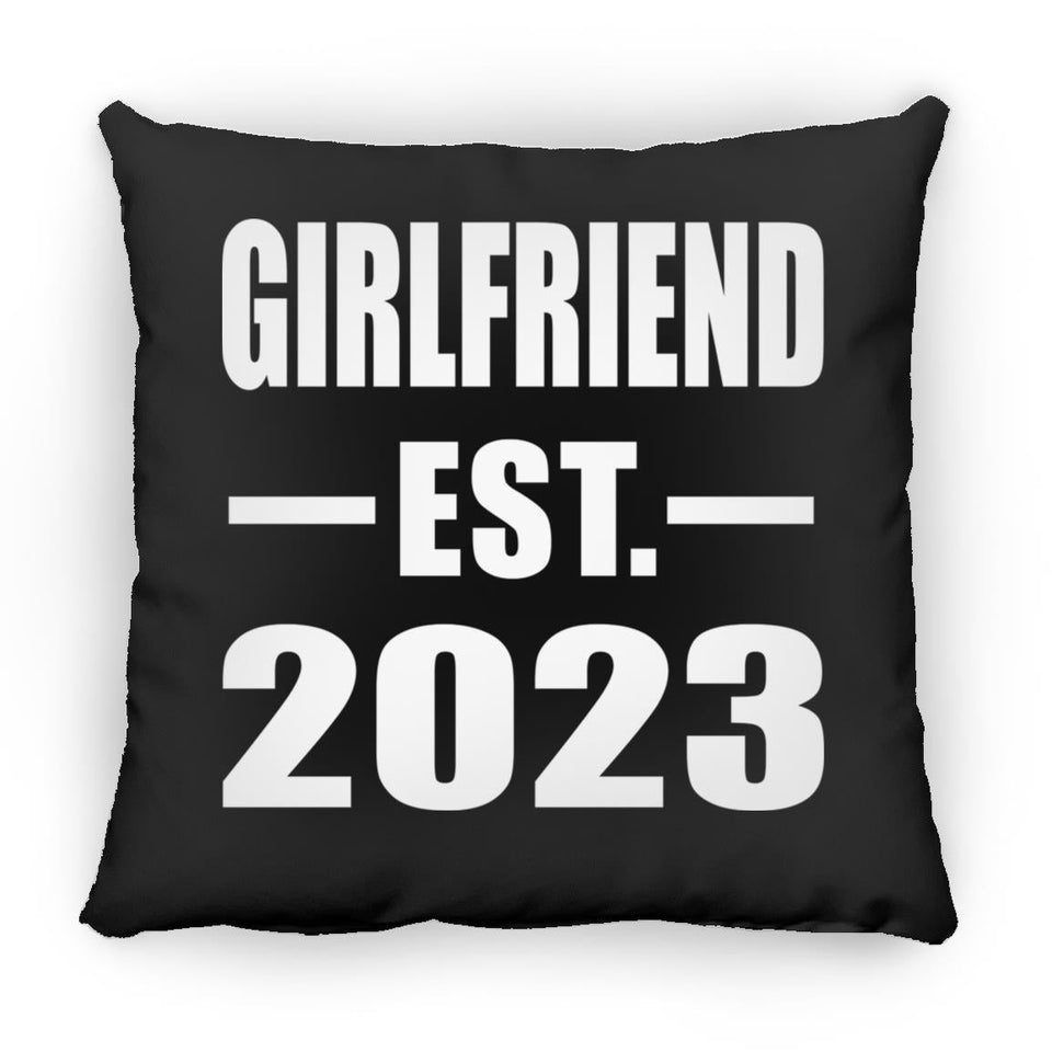 Girlfriend Established EST. 2023 - Throw Pillow Black