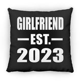 Girlfriend Established EST. 2023 - Throw Pillow Black