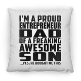 Proud Entrepreneur Dad Of Awesome Son - Throw Pillow