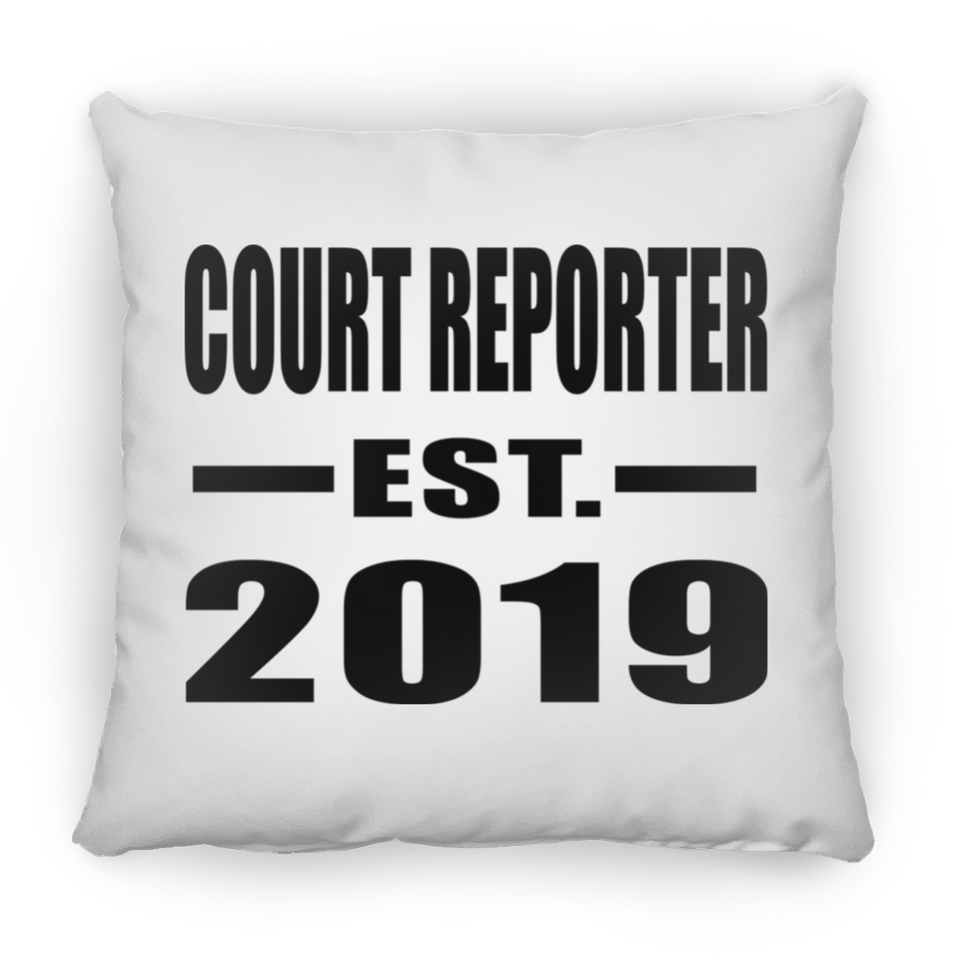 Court Reporter Established EST. 2019 - Throw Pillow