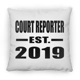 Court Reporter Established EST. 2019 - Throw Pillow