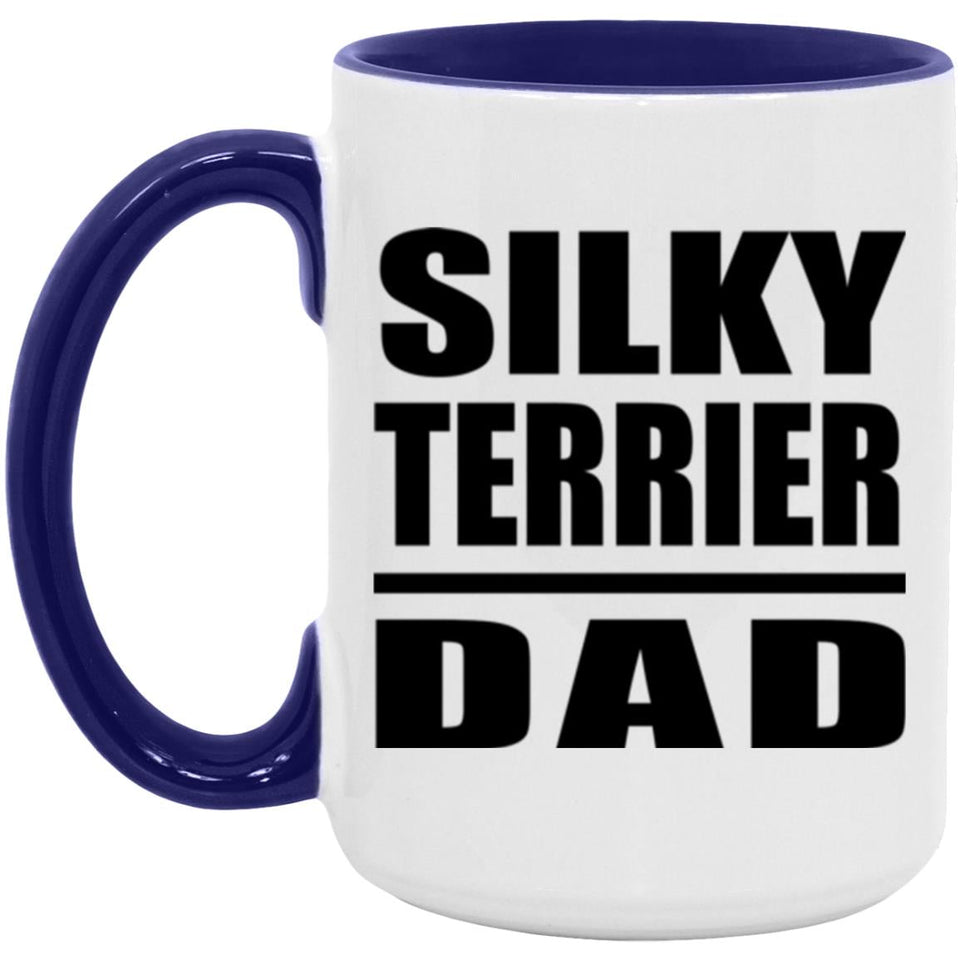 Silky Terrier Dad - 15oz Accent Mug Purple