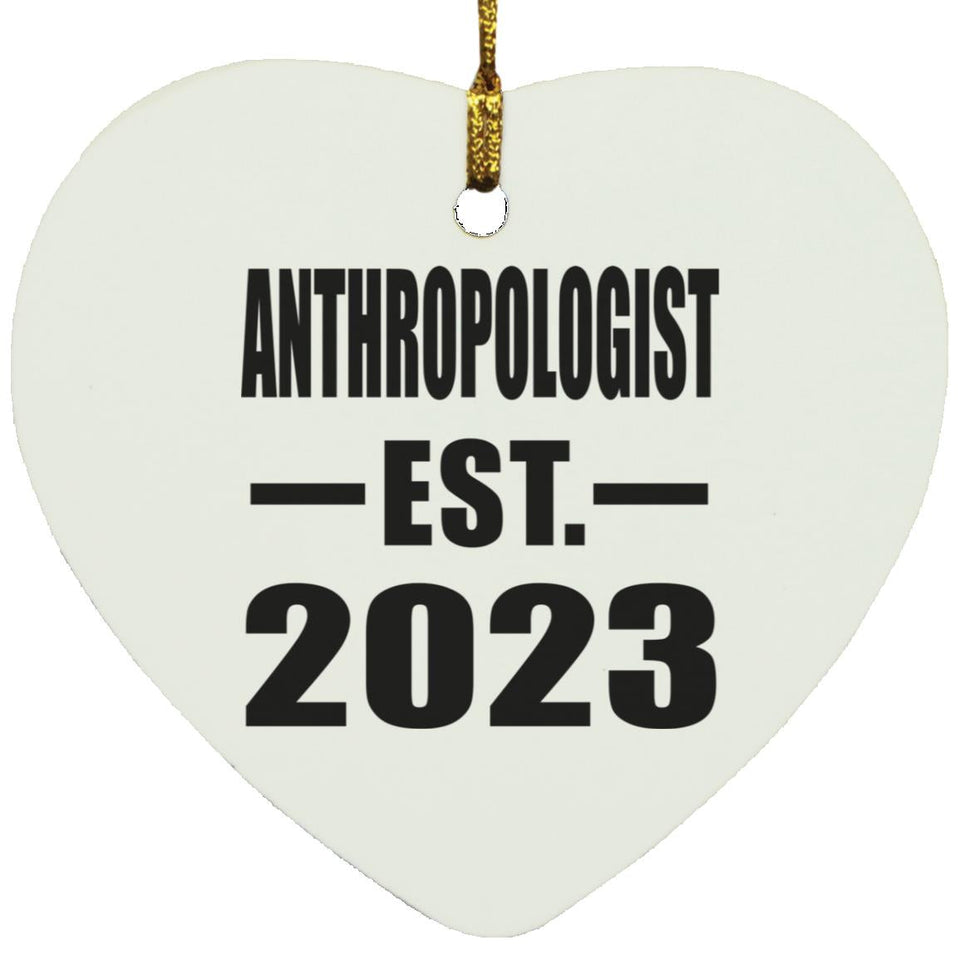 Anthropologist Established EST. 2023 - Heart Ornament