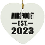 Anthropologist Established EST. 2023 - Heart Ornament