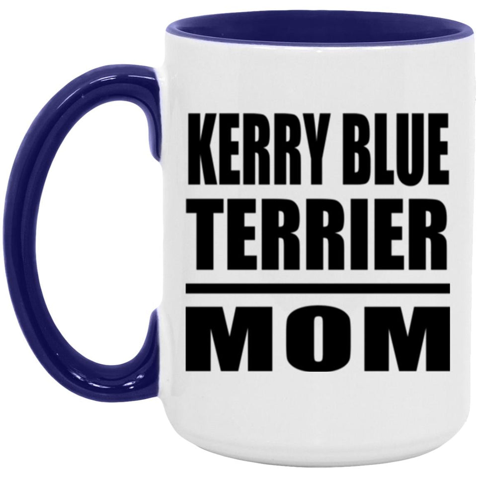Kerry Blue Terrier Mom - 15oz Accent Mug Purple