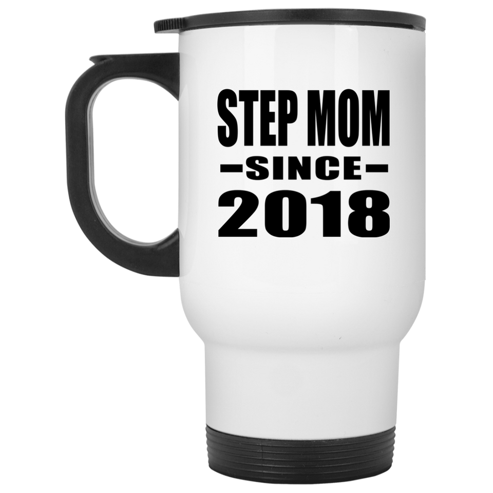 Step Mom Since 2018 - White Travel Mug