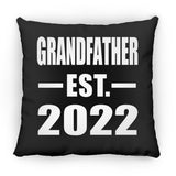 Grandfather Established EST. 2022 - Throw Pillow Black