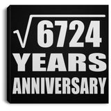 82nd Anniversary Square Root of 6724 Years Anniversary - Canvas Square