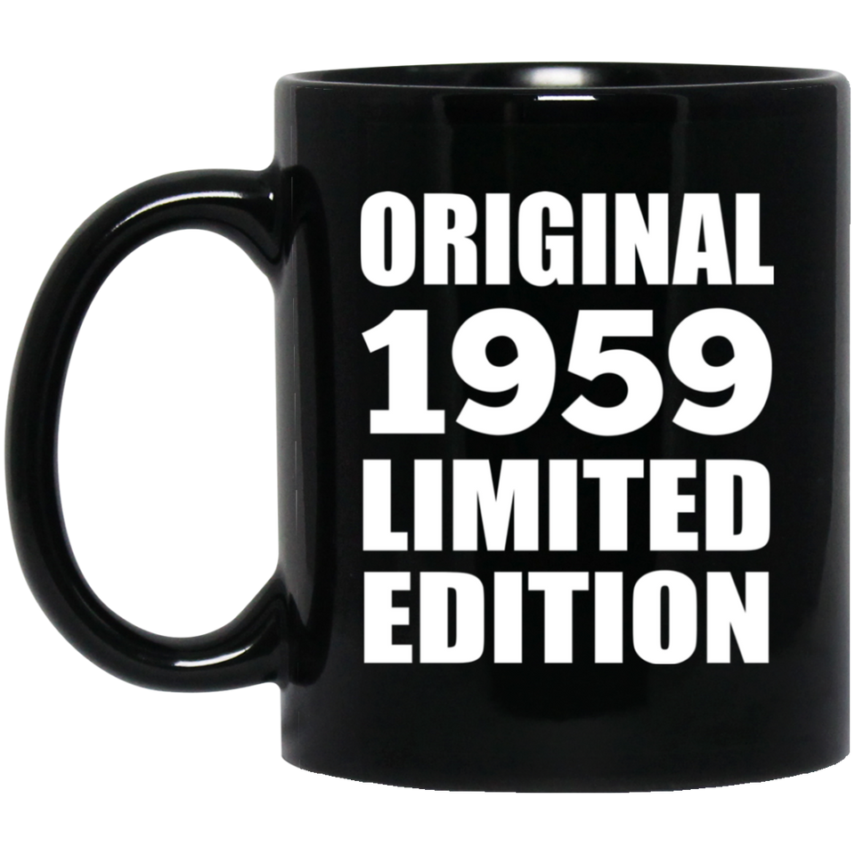 65th Birthday Original 1959 Limited Edition - 11oz Coffee Mug Black