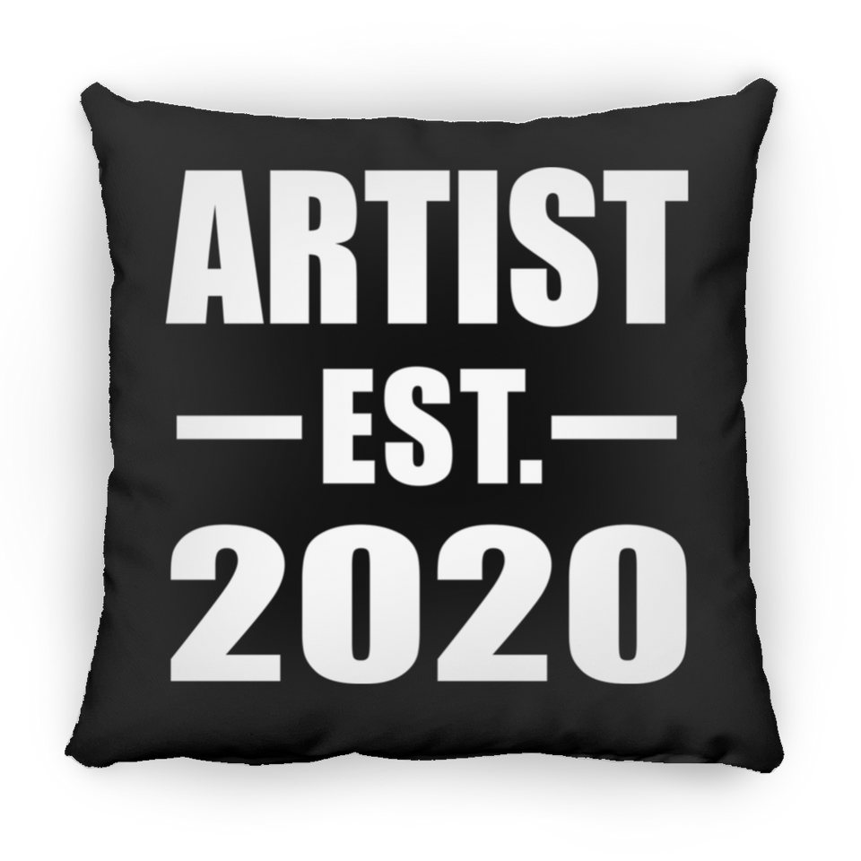 Artist Established EST. 2020 - Throw Pillow Black