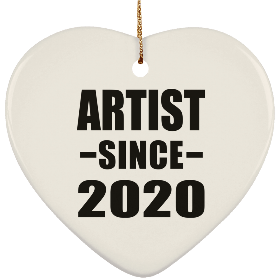 Artist Since 2020 - Heart Ornament