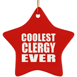 Coolest Clergy Ever - Star Ornament