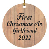 First Christmas As Girlfriend 2022 - Circle Ornament C