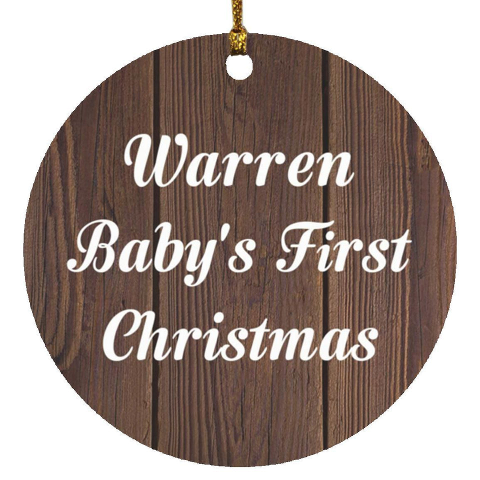 Warren Baby's First Christmas - Circle Ornament D