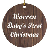 Warren Baby's First Christmas - Circle Ornament D