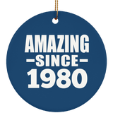 44th Birthday Amazing Since 1980 - Circle Ornament