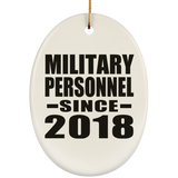 Military Personnel Since 2018 - Oval Ornament