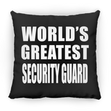 World's Greatest Security Guard - Throw Pillow Black