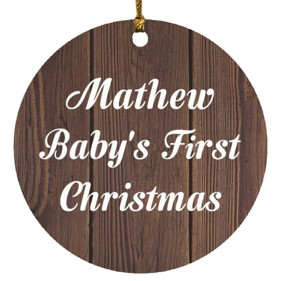 Mathew Baby's First Christmas - Circle Ornament D