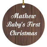 Mathew Baby's First Christmas - Circle Ornament D