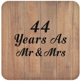 44 Years As Mr & Mrs - Drink Coaster C