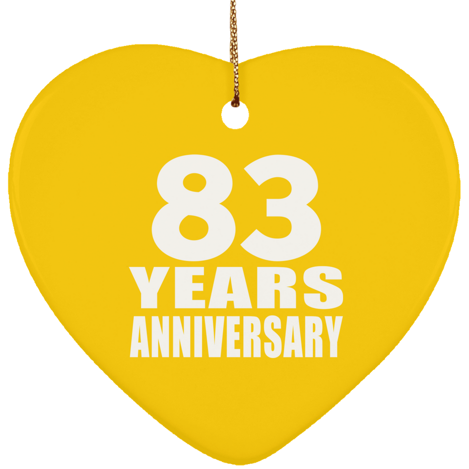 83rd Anniversary 83 Years - Heart Ornament