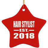 Hair Stylist Established EST. 2018 - Star Ornament