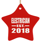 Electrician Established EST. 2018 - Star Ornament