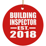 Building Inspector Established EST. 2018 - Circle Ornament