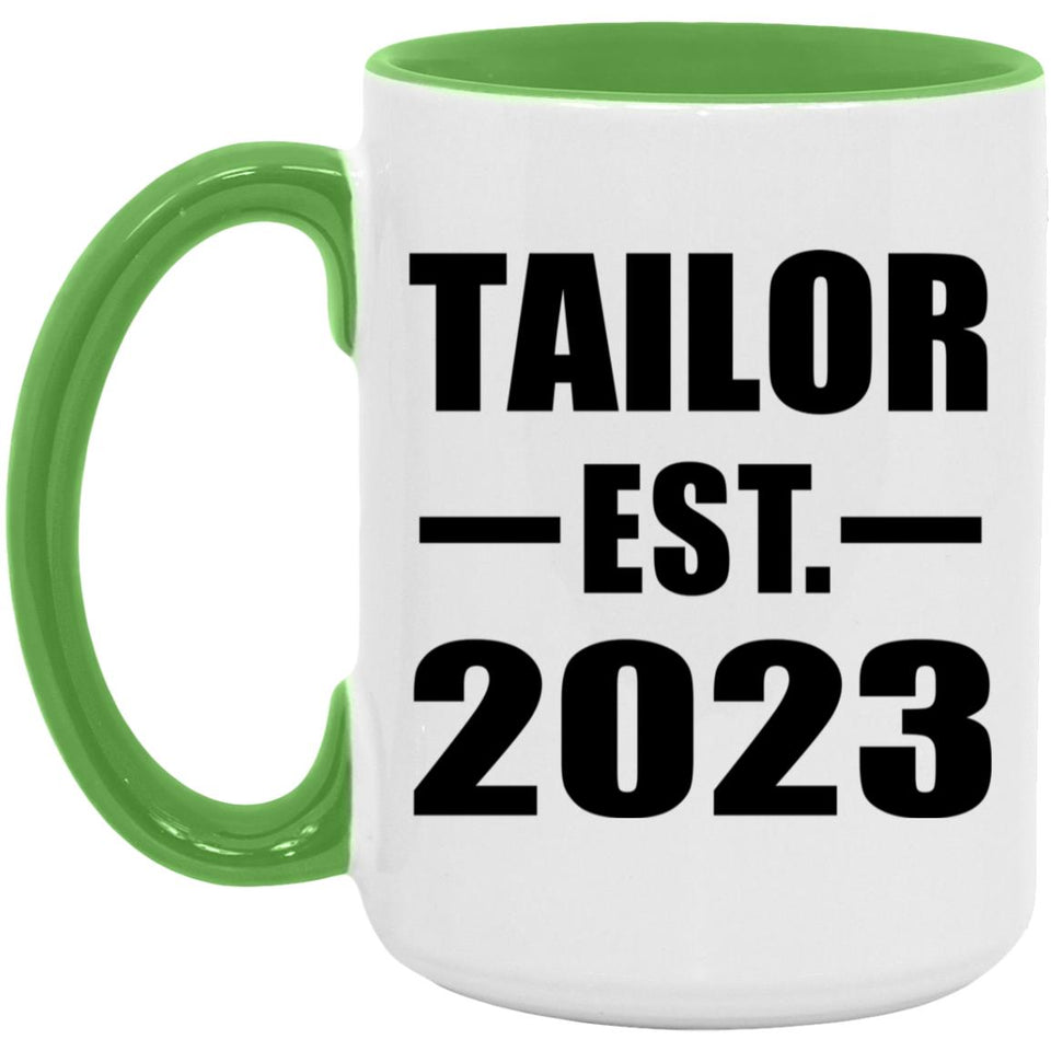 Tailor Established EST. 2023 - 15oz Accent Mug Green