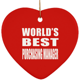 World's Best Purchasing Manager - Heart Ornament