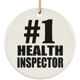 Number One #1 Health Inspector - Circle Ornament