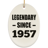 67th Birthday Legendary Since 1957 - Oval Ornament