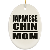 Japanese Chin Mom - Oval Ornament