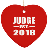 Judge Established EST. 2018 - Heart Ornament