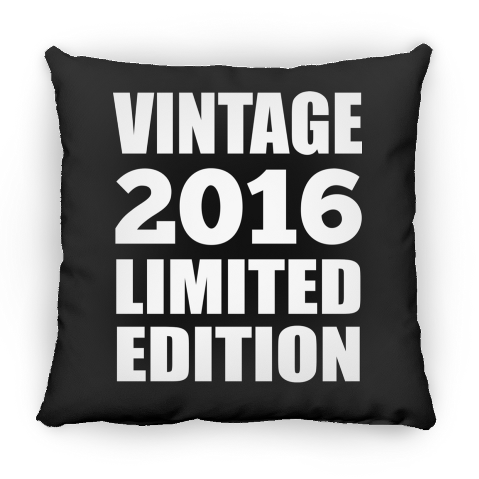 8th Birthday Vintage 2016 Limited Edition - Throw Pillow Black