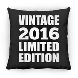 8th Birthday Vintage 2016 Limited Edition - Throw Pillow Black