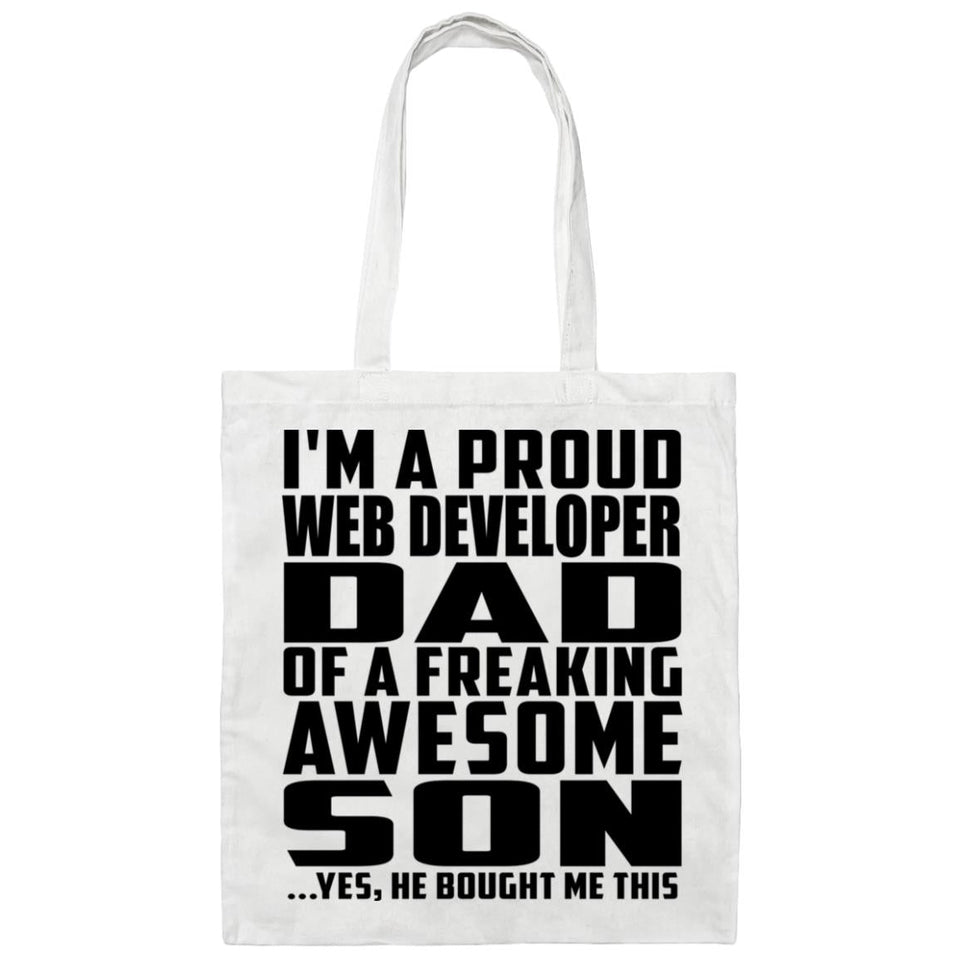 Proud Web Developer Dad Of Awesome Son - Tote Bag White